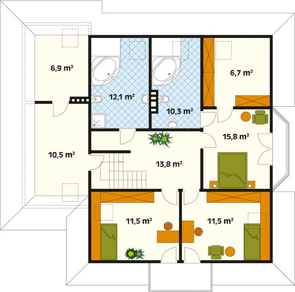Poddasze projektu Modrzew dr-S
