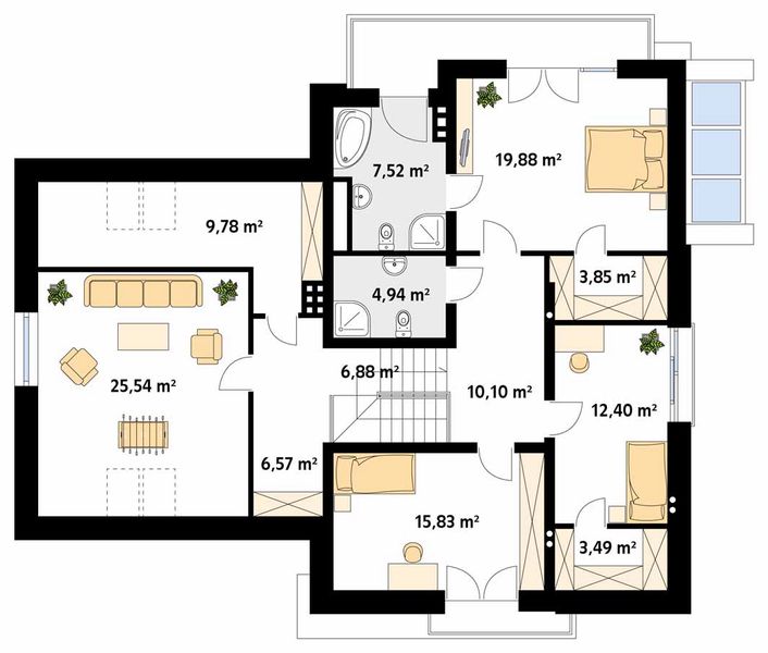 Poddasze projektu Jaspis 6