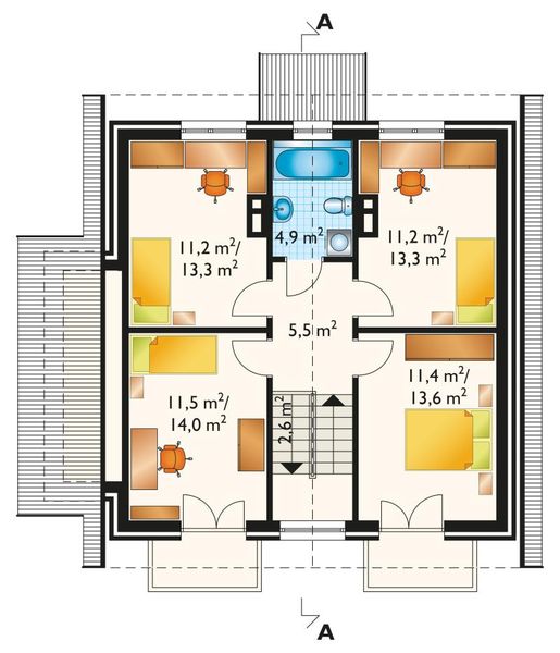 Poddasze projektu Meduza - murowana – ceramika