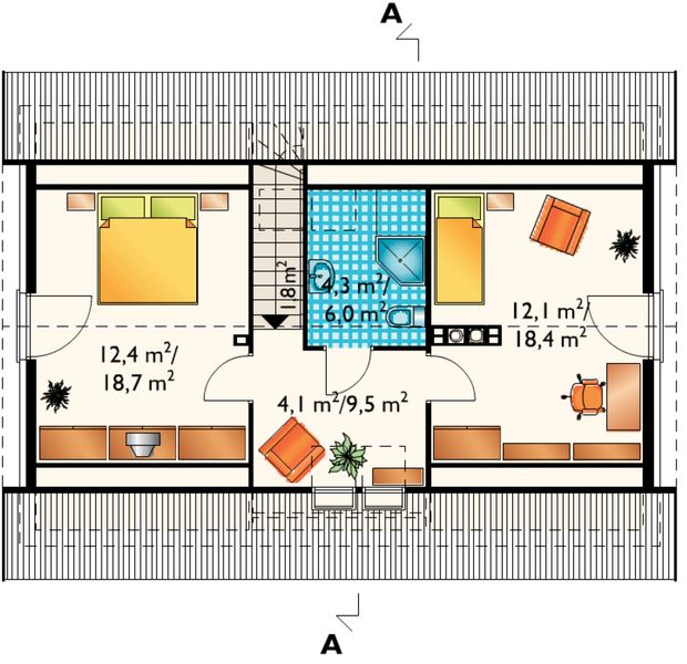 Poddasze projektu Kokosz - murowana – silikaty