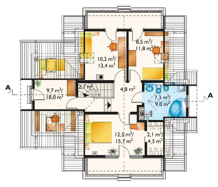 Poddasze projektu Koliba - szkielet drewniany lekki
