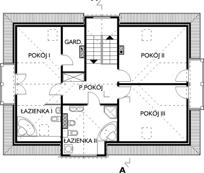 Poddasze projektu Pankracy-2 - szkielet drewniany lekki