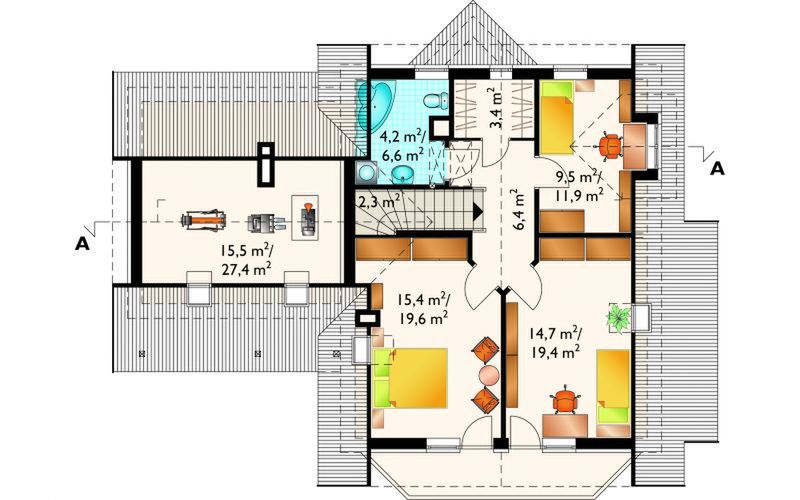 Poddasze projektu Jelonek - szkielet drewniany lekki