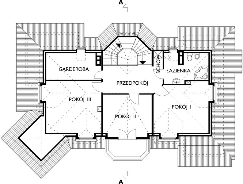 Poddasze projektu Harfa - szkielet drewniany lekki
