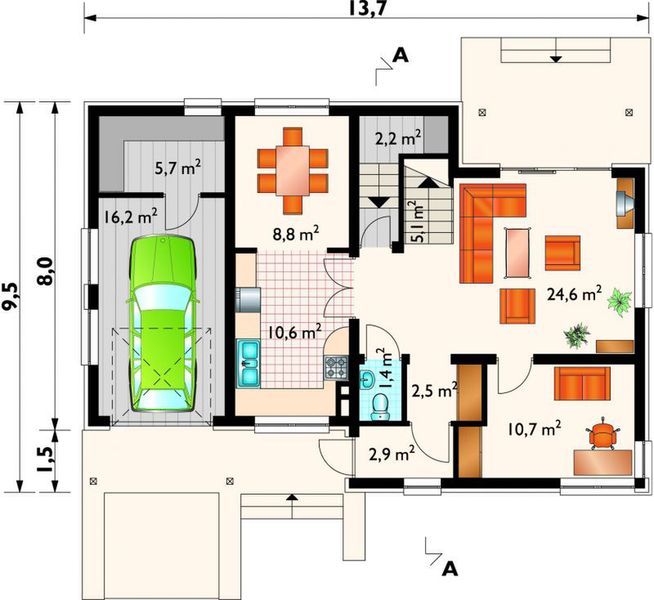 Parter projektu Perkoz - murowana – beton komórkowy