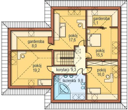 Poddasze projektu Syntia II wersja B