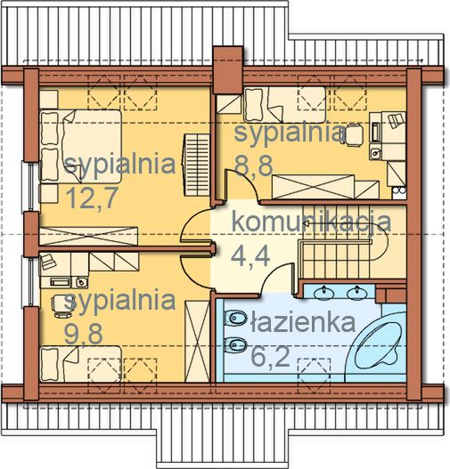Poddasze projektu Mona