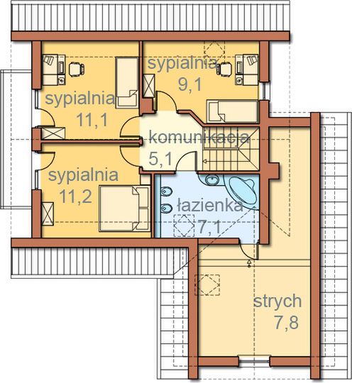 Poddasze projektu Karmelia II