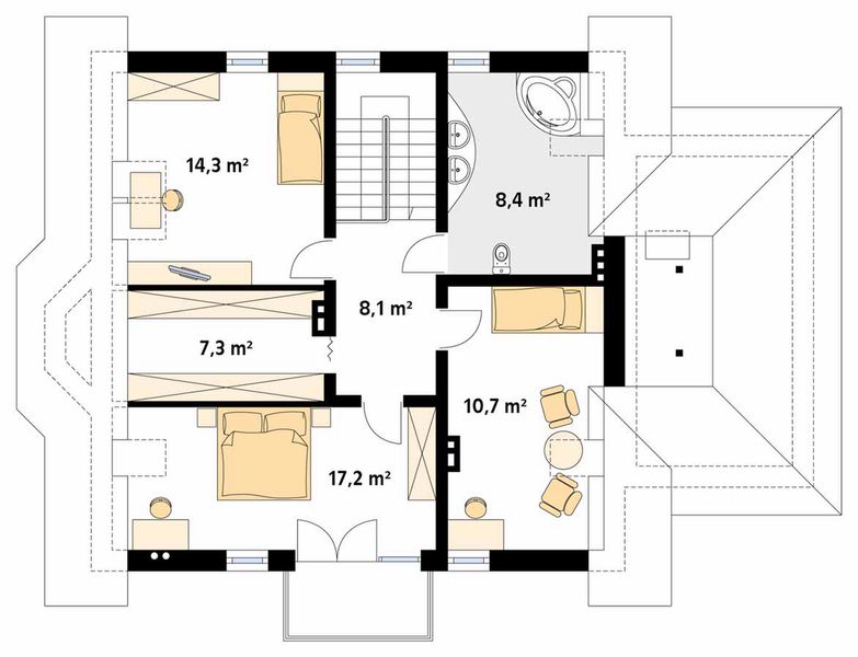 Poddasze projektu Caro