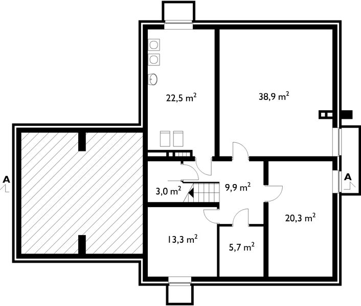 Piwnica projektu Miłorząb - murowana – klinkier