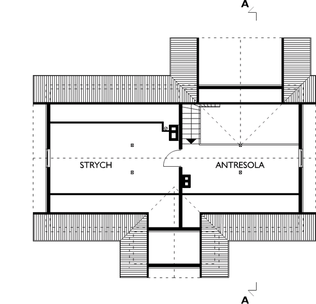 Poddasze projektu Jemioła - szkielet drewniany lekki