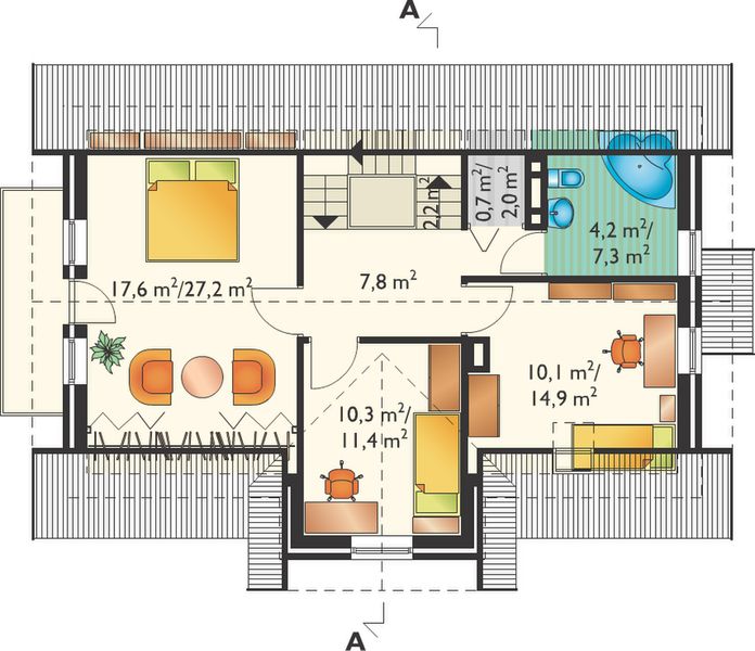 Poddasze projektu Supełek - murowana – beton komórkowy