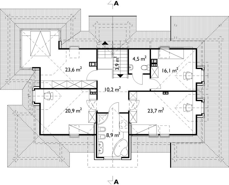 Poddasze projektu Gródek - bal drewniany