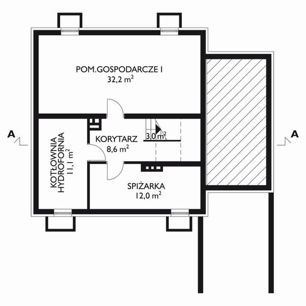 Piwnica projektu Aster-2 - murowana – ceramika