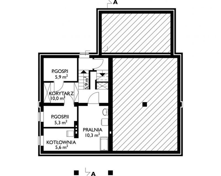 Piwnica projektu Orion-2 - murowana – klinkier