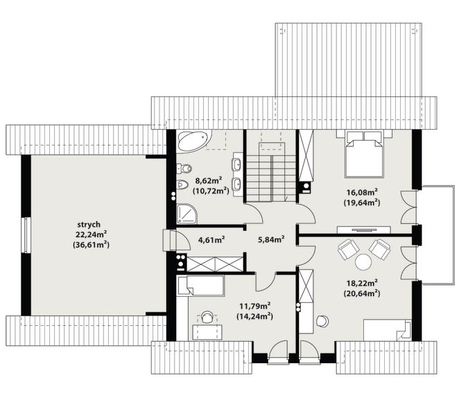 Poddasze projektu Bruno 2