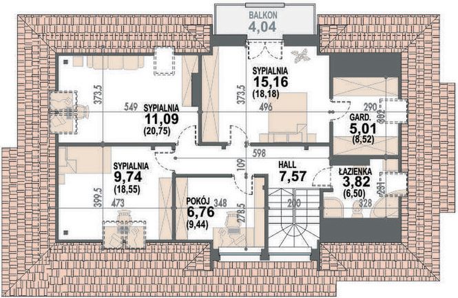 Poddasze projektu Reksio 2G+