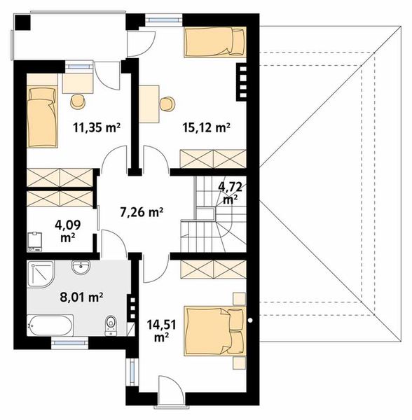 Piętro 1 projektu Pinia