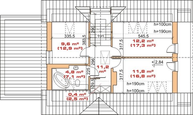 Poddasze projektu Dom przy Miłej