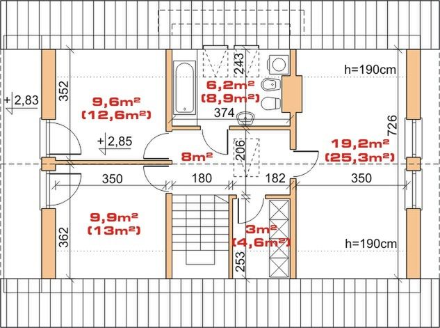 Poddasze projektu Dom przy Tulipanowej