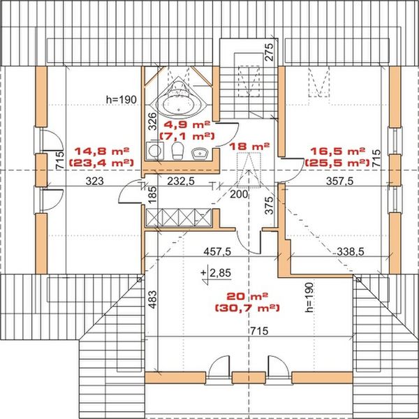 Poddasze projektu Dom przy Nefrytowej
