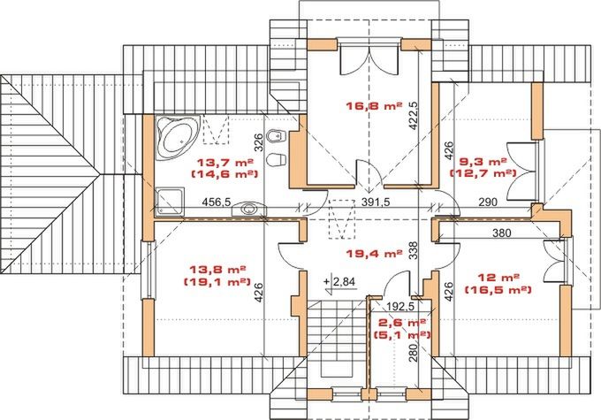 Poddasze projektu Dom przy Gwiaździstej