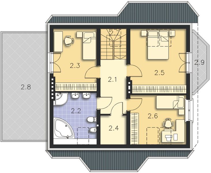 Poddasze projektu Lipsk II LMP104a