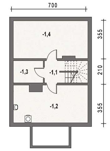 Piwnica projektu AR 115 P1