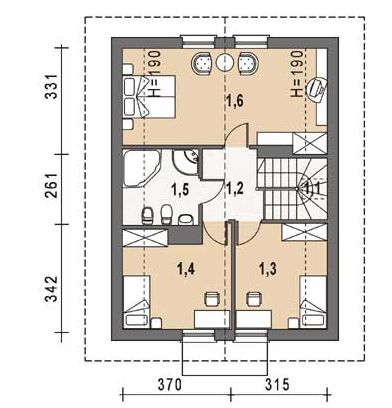 Poddasze projektu AR 115 P1