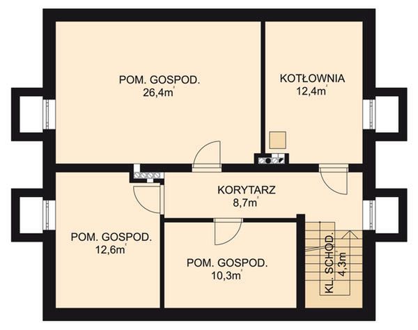 Piwnica projektu APS 196