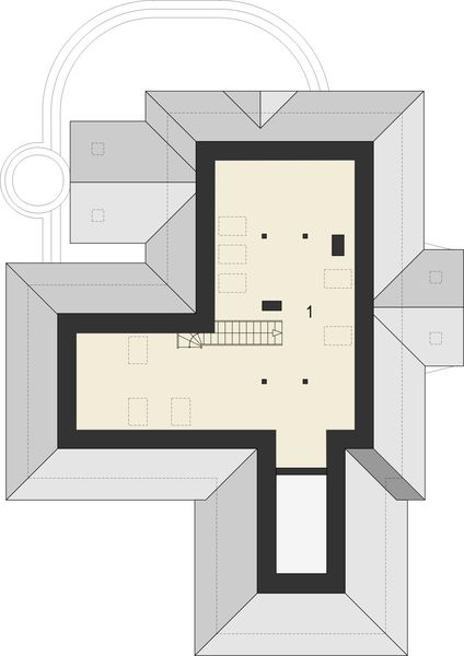 Poddasze projektu Lira II Plus