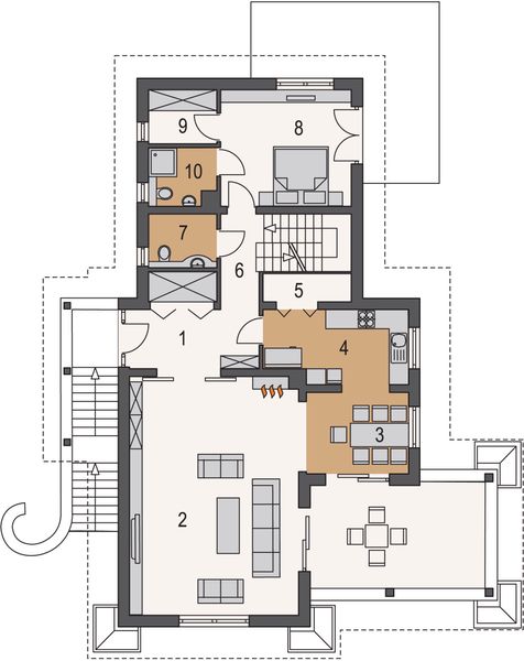 Piętro 1 projektu Nieboskłon I