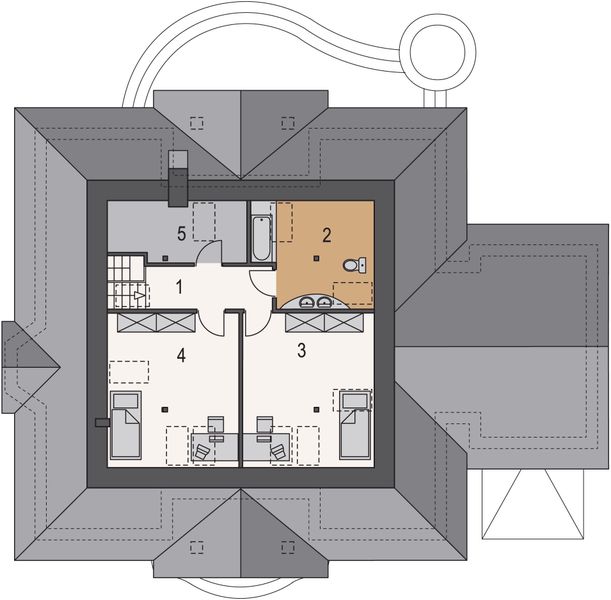 Poddasze projektu Sinope I