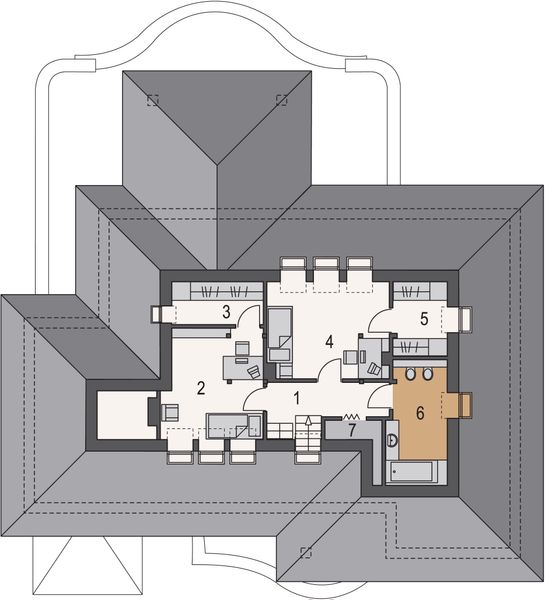 Poddasze projektu Mitra I
