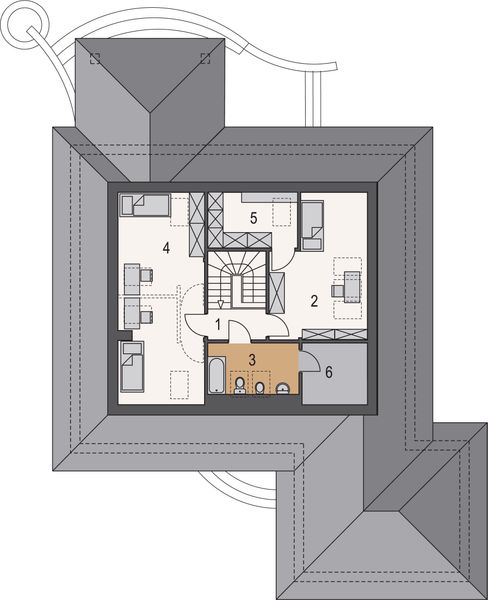 Poddasze projektu Plejada 2P