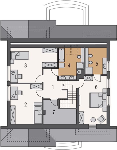 Poddasze projektu Harfa I