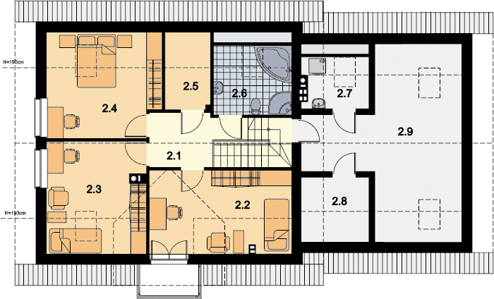 Poddasze projektu Bianka II