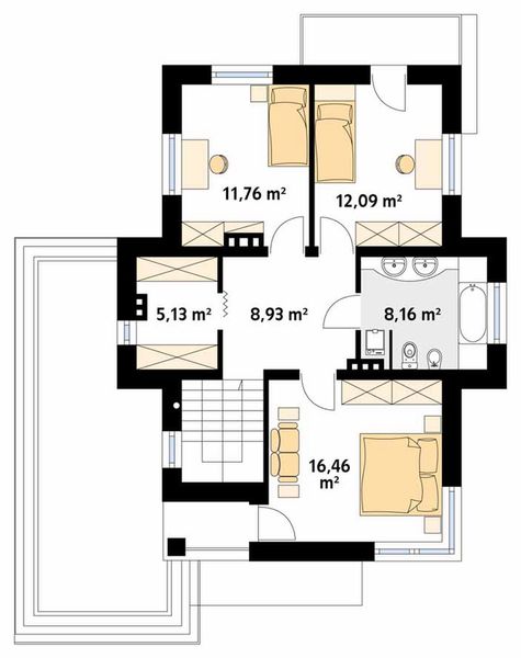 Piętro 1 projektu Cyprys 3