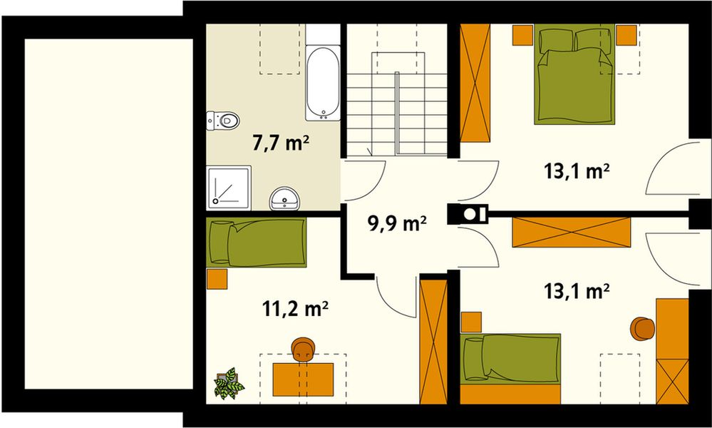 Poddasze projektu Azuryt NF40