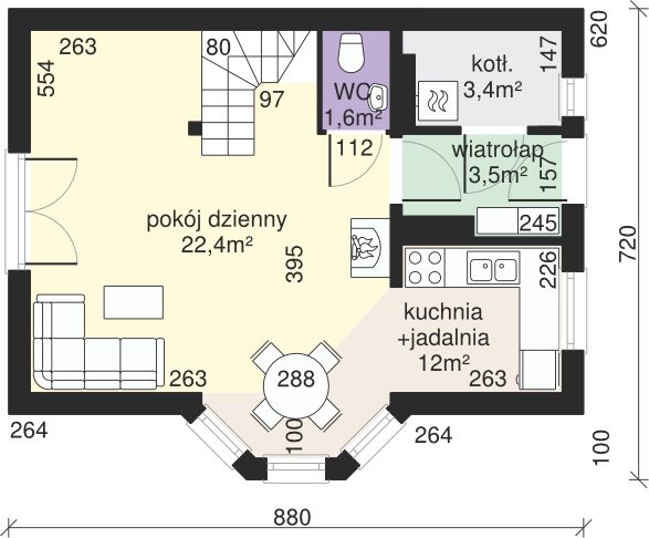 Parter projektu Dom przy Jałowcowej