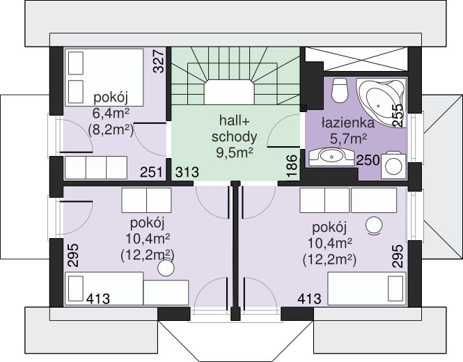 Poddasze projektu Dom przy Kalinowej