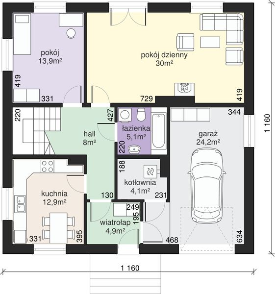 Parter projektu Dom przy Leśnej