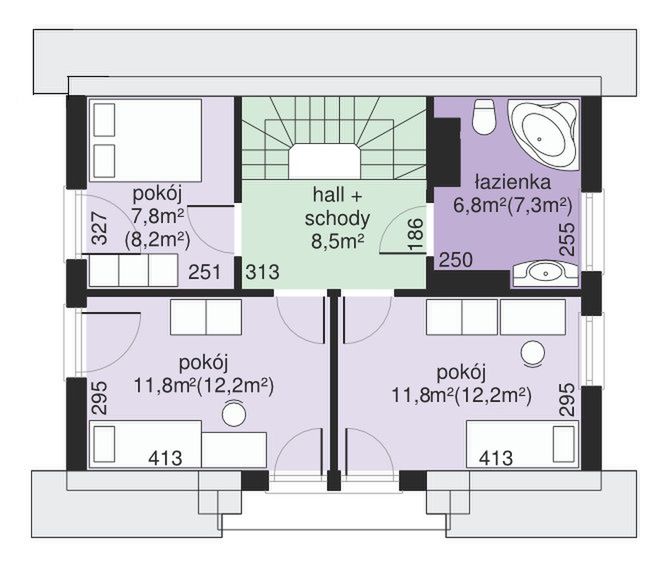 Poddasze projektu Dom przy Kalinowej 5