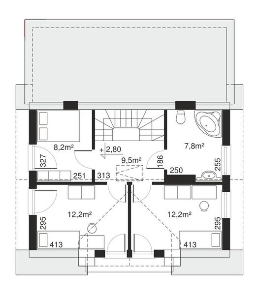 Poddasze projektu Dom przy Kalinowej 4