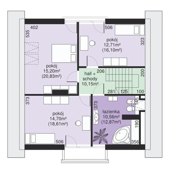Poddasze projektu Dom przy Cyprysowej 7