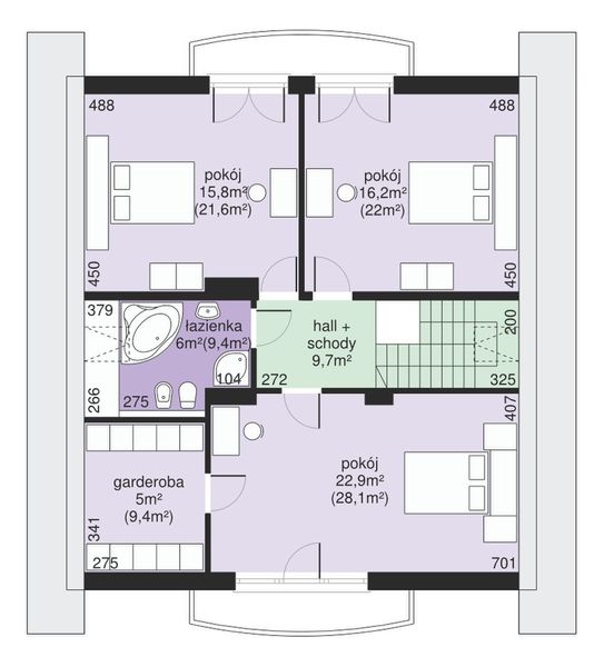 Poddasze projektu Dom przy Wiązowej 2