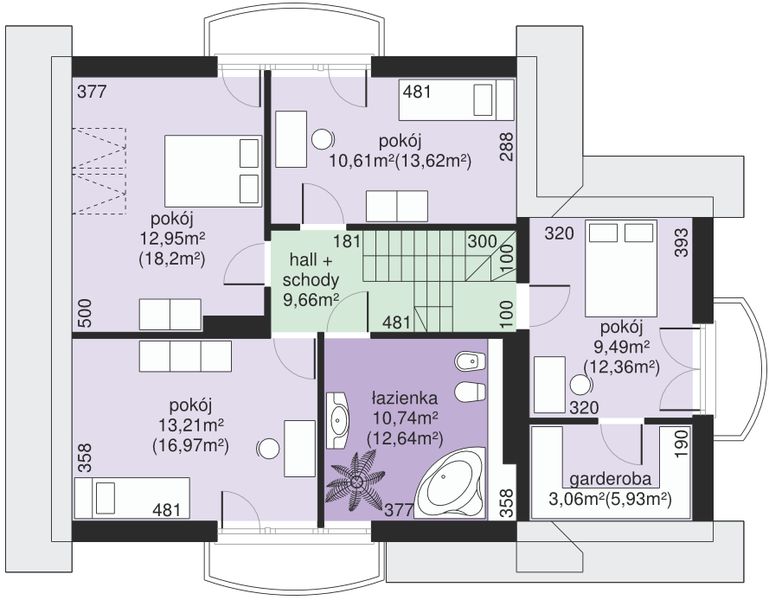 Poddasze projektu Dom przy Cyprysowej 10