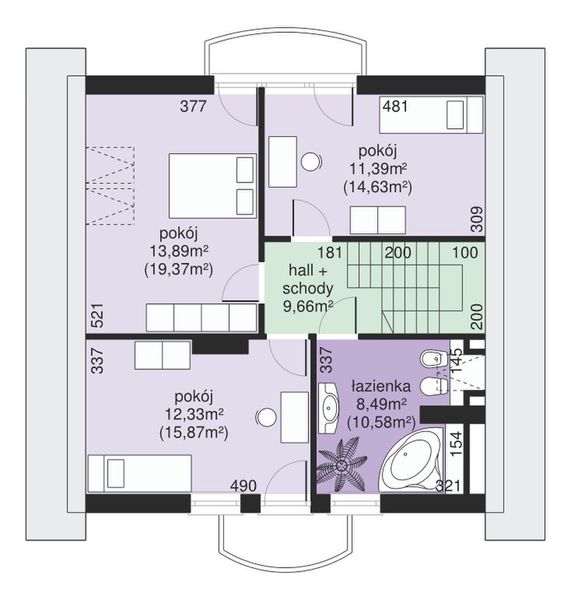 Poddasze projektu Dom przy Cyprysowej 12