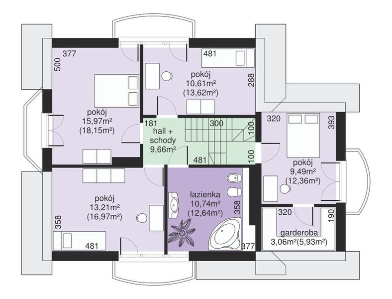 Poddasze projektu Dom przy Cyprysowej 14