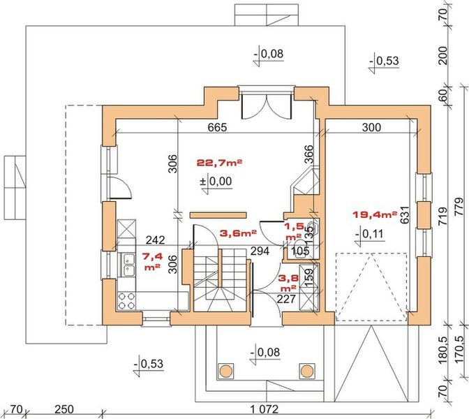 Parter projektu Dom przy Sosnowej